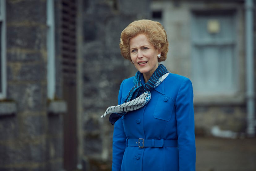 Gillian Anderson as Margaret Thatcher in 'The Crown'