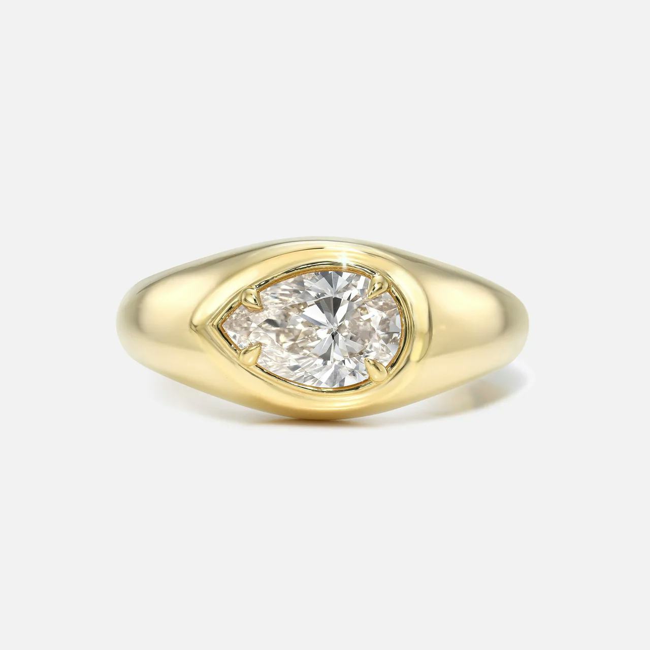 Pear Signet Ring