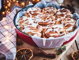 Cinnamon rolls make a great Christmas breakfast.