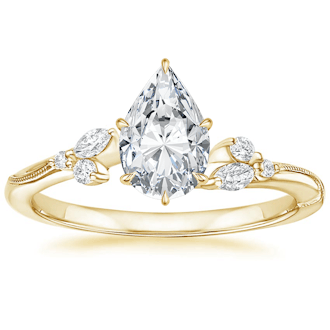 Camellia Diamond Engagement Ring