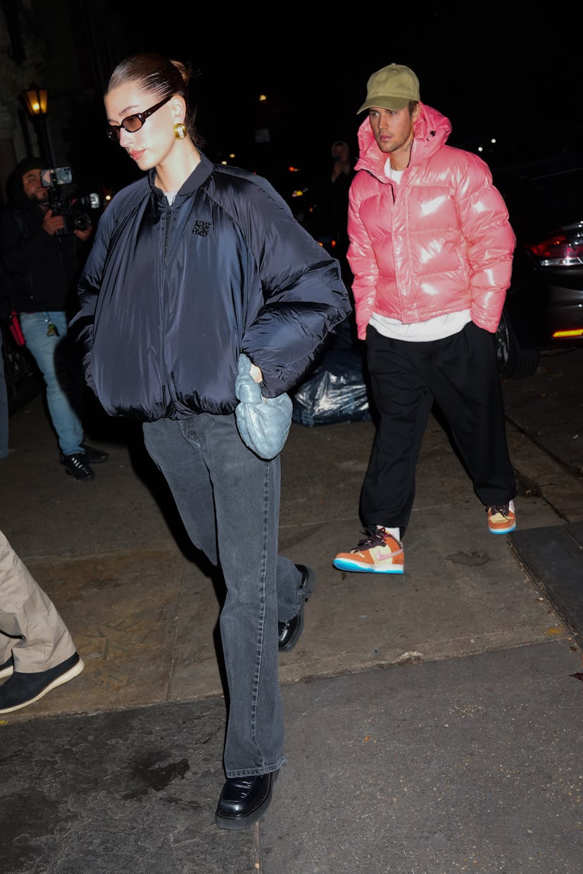 Justin Bieber and Hailey Bieber are seen on Dec. 5, 2022 in New York City.
