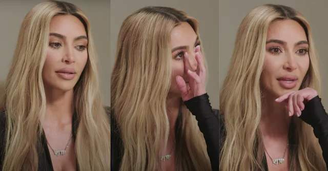 Kim Kardashian was brought to tears while reflecting on what it has been like to coparent with her e...