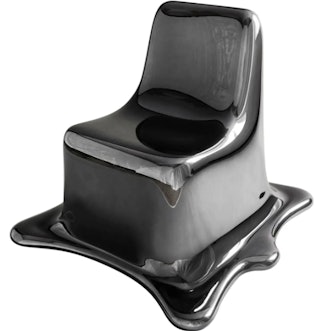 Black Chrome Melting Chair by Philipp Aduatz