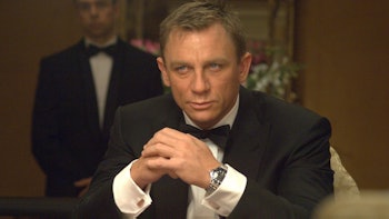 Daniel Craig wearing a tuxedo as James Bond in 2006's Casino Royale