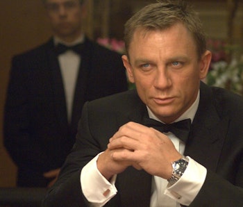 Daniel Craig wearing a tuxedo as James Bond in 2006's Casino Royale
