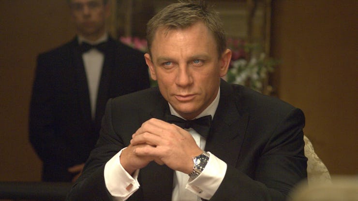 Daniel Craig wearing a tuxedo as James Bond in 2006's Casino Royale