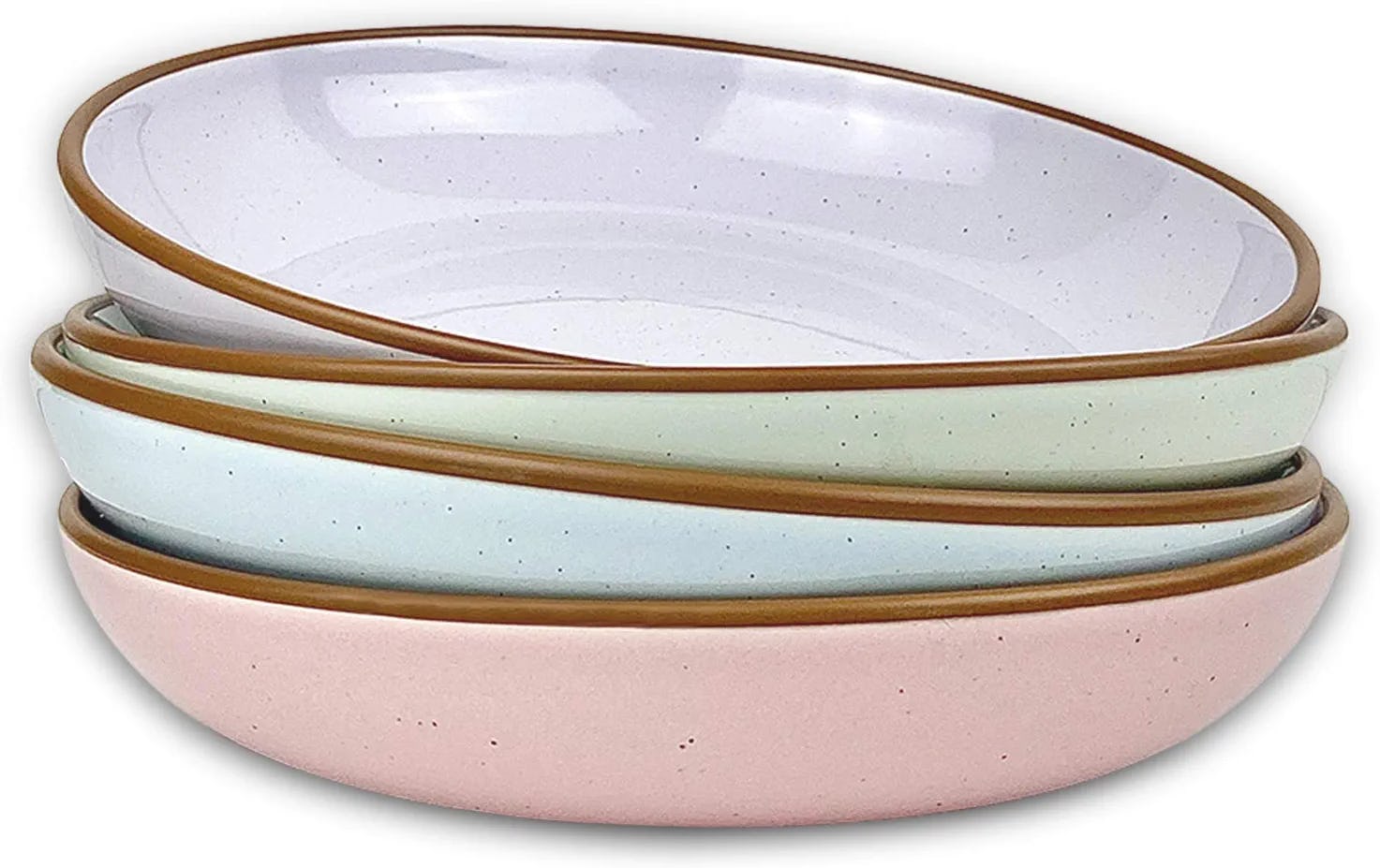 Mora Ceramic Large Pasta Bowls (4-Pack)