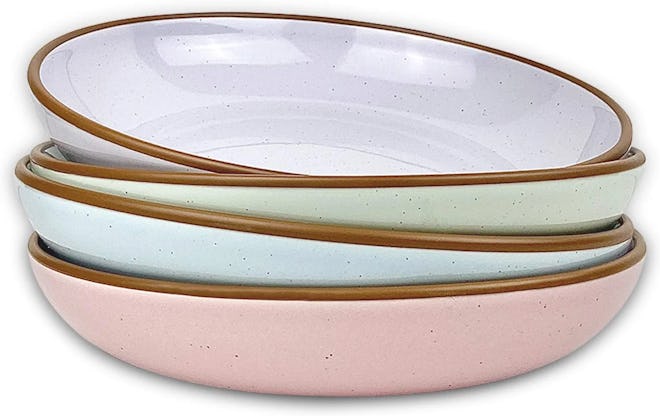 Mora Ceramic Large Pasta Bowls (4-Pack)