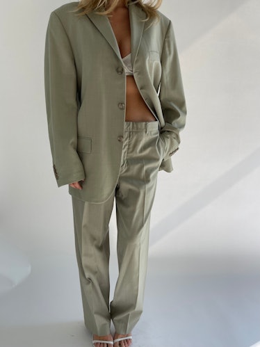 Havre Studio pastel green suit