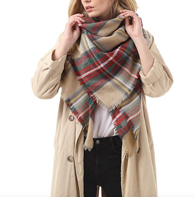 American Trends Plaid Scarf