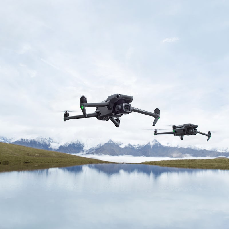 DJI Mavic 3 Classic next to DJI Mavic 3 Cine version