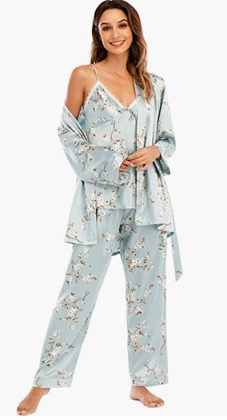 Escalier Silk Satin Pajamas Set