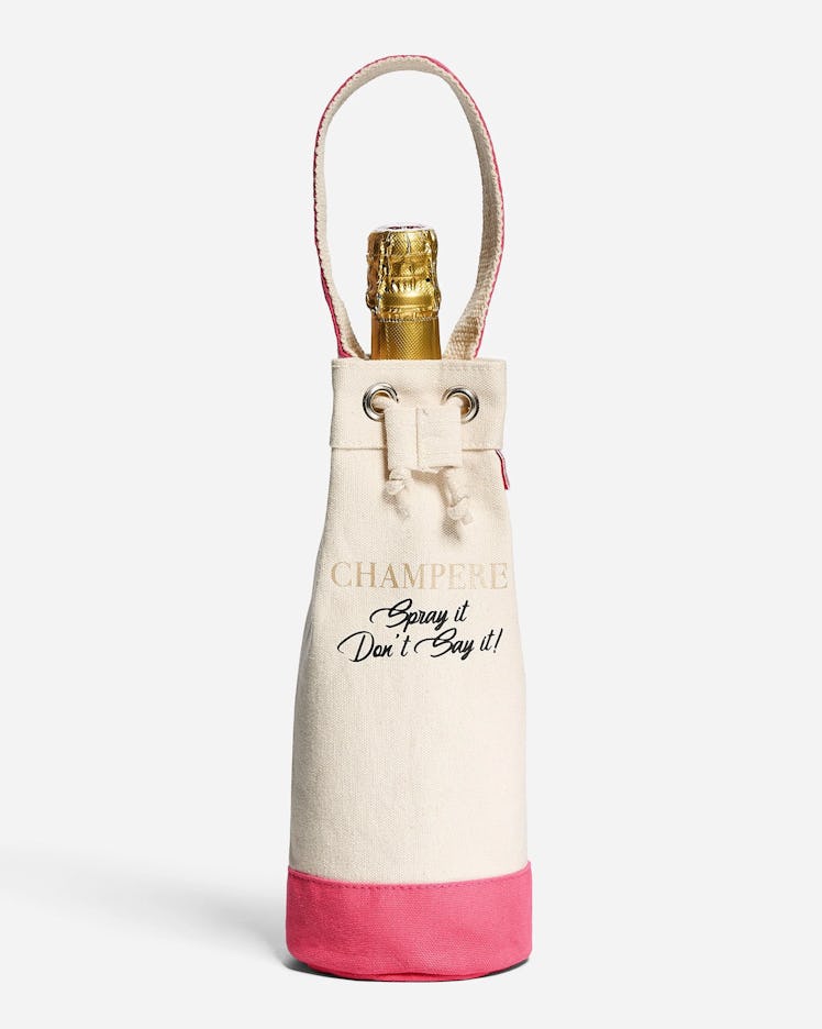 This bottle bag for champagne is perfect for 'Emily In Paris' fans. 