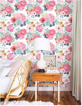 HAOKHOME Floral Peel and Stick Wallpaper