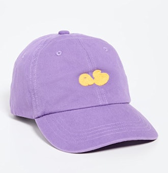 acne studios baseball hat soft purple with yellow