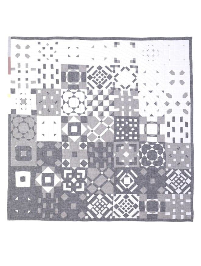 Tile Linen & Cotton Patchwork Quilt
