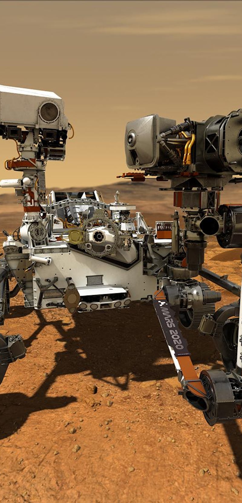 artist's rendering of Perseverance Mars rover
