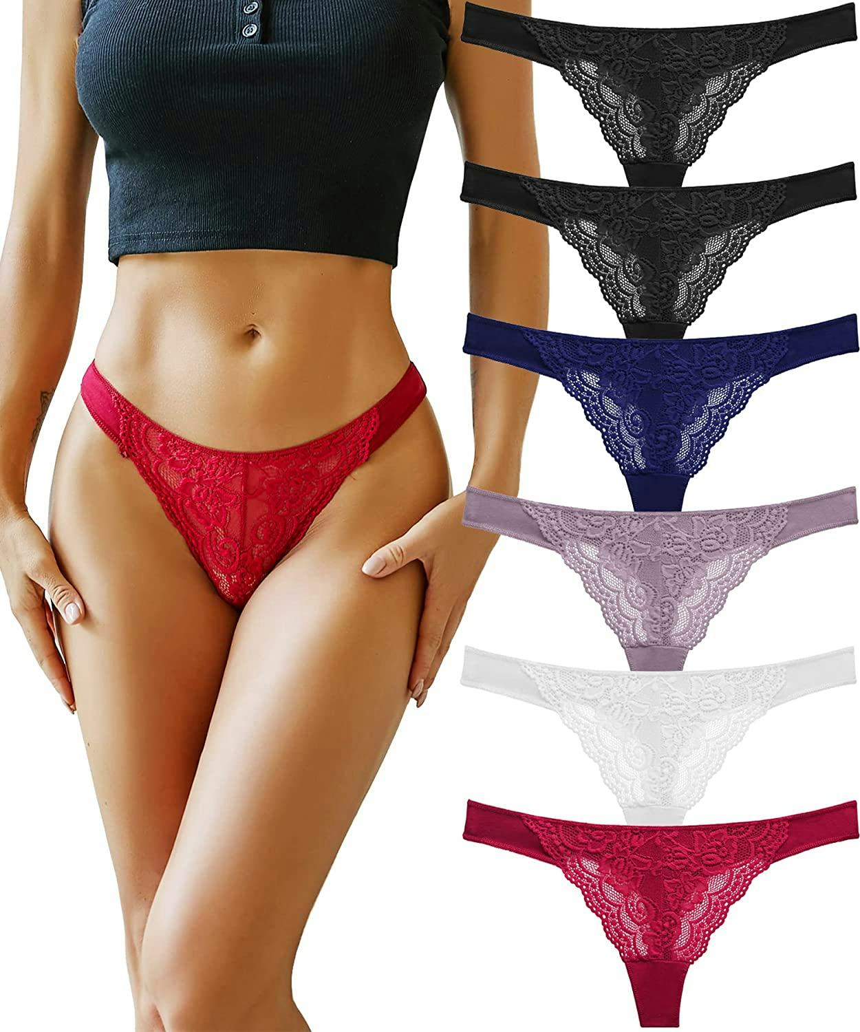 CuteByte Cotton Thongs (6-Pack)