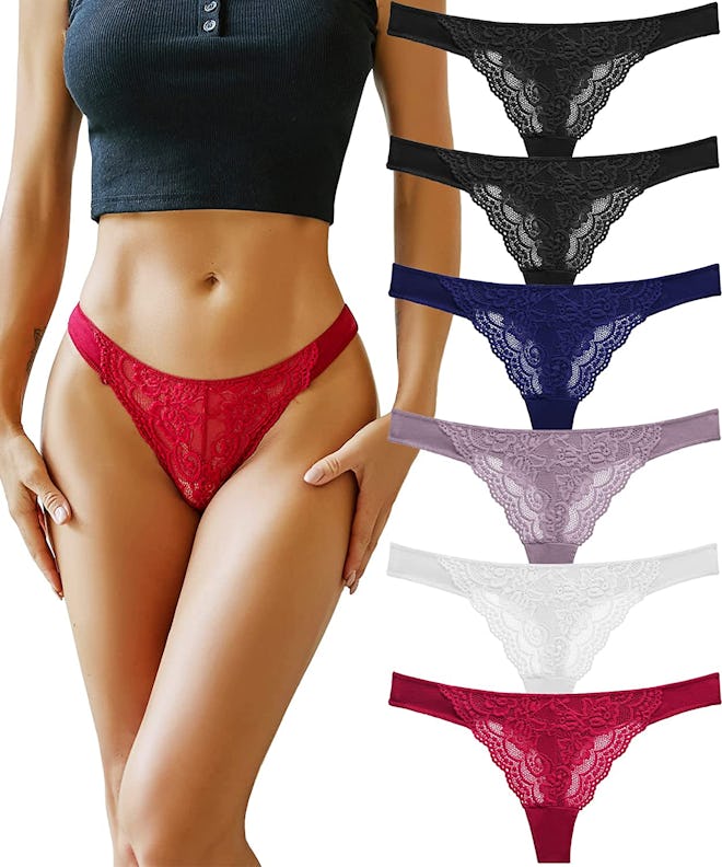 CuteByte Cotton Thongs (6-Pack)