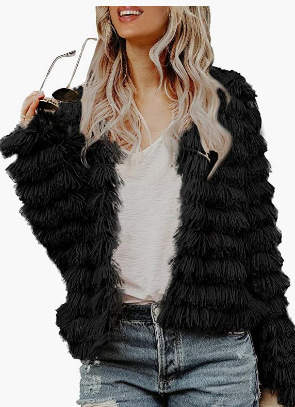 SySea Open Front Faux Fur Cardigan