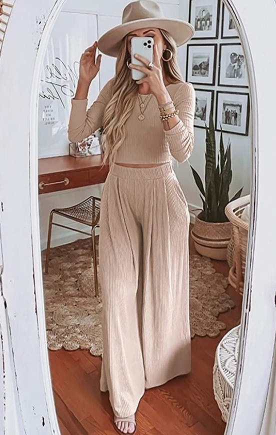 BTFBM Two Piece Ribbed Lounge Set