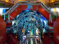 The ALICE detector on CERN's Large Hadron Collider. 