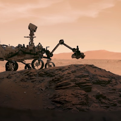 artist's rendering of NASA Peseverance Mars rover