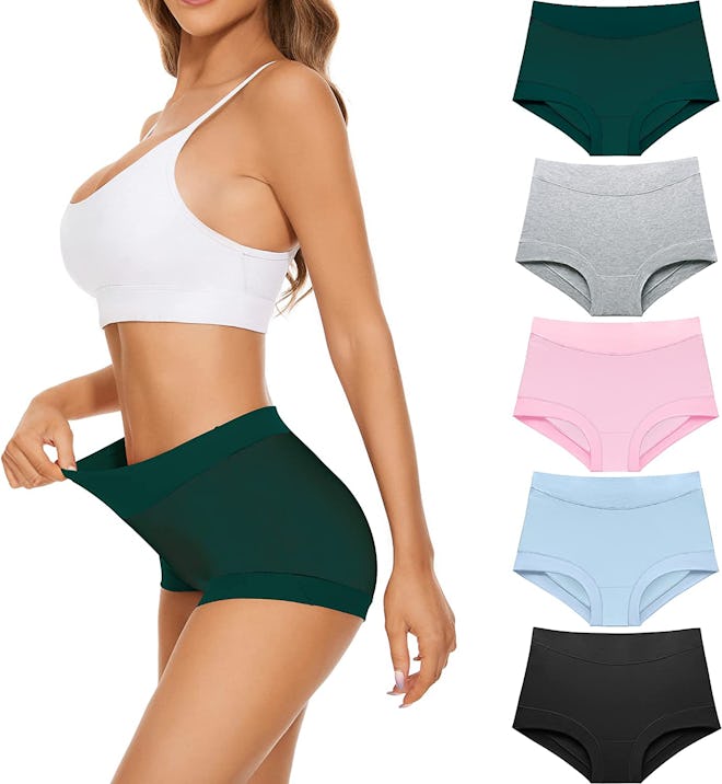 Migbean High-Waisted Boy Shorts (5-Pack)