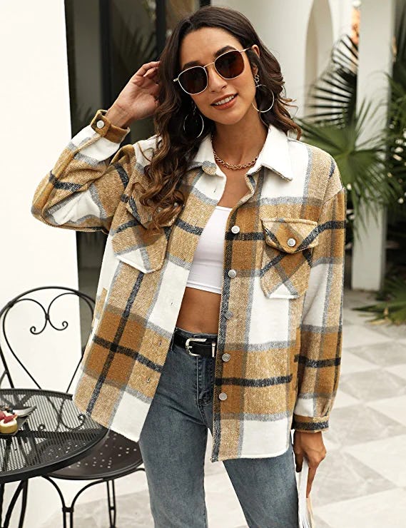 Uaneo Plaid Button-Down Jacket