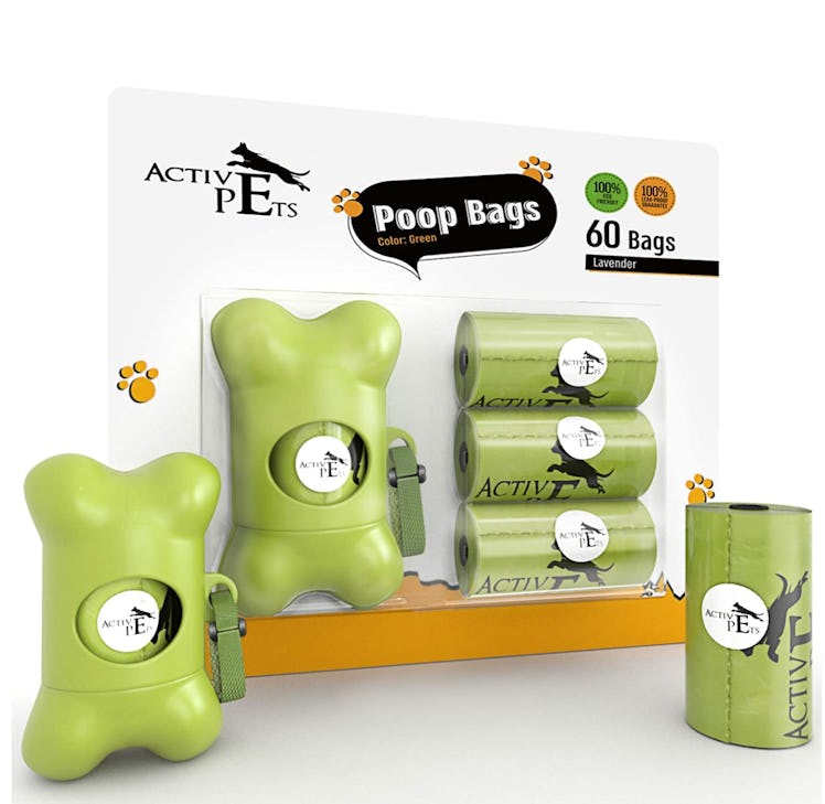 Active Pets Dog Poop Bag Dispenser With 4 Bag Rolls