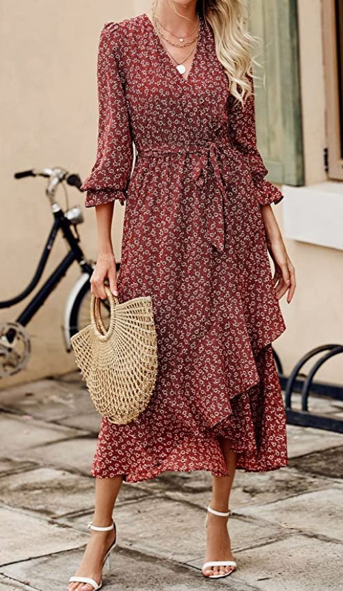 BTFBM Long Sleeve Wrap Dress