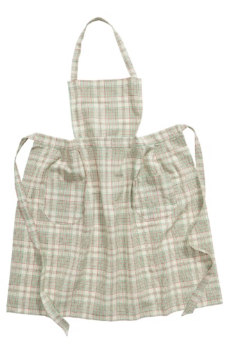 Holiday Plaid Cotton Apron