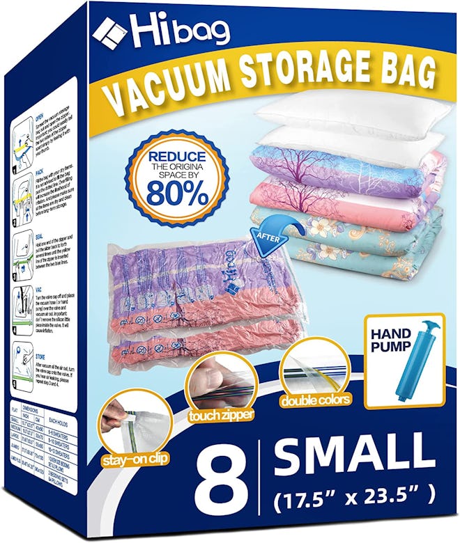 Hibag Small Vacuum Storage Bags (8-Pack)