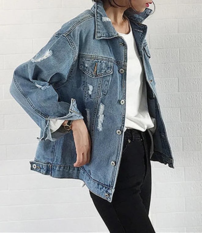 JUDYBRIDAL Oversize Denim Jacket