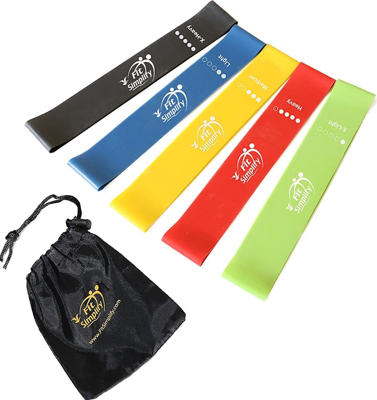Fit Simplify Resistance Loop Exercise Bands, Set Of 5