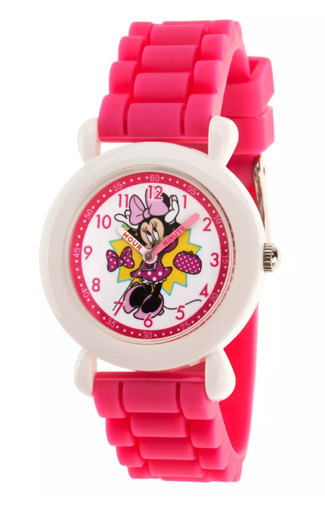 This Minnie Mouse Pink Time Teacher Watch for Kids is one of the best Valentine's Day gifts for kids...