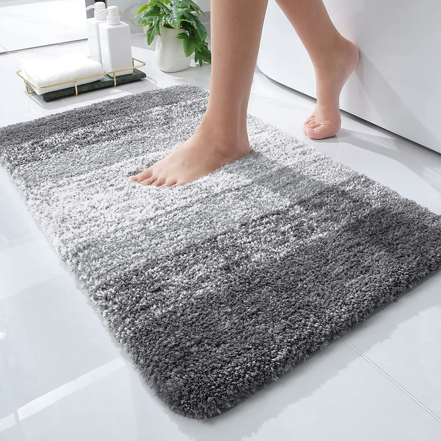 OLANLY Luxury Bathroom Rug Mat