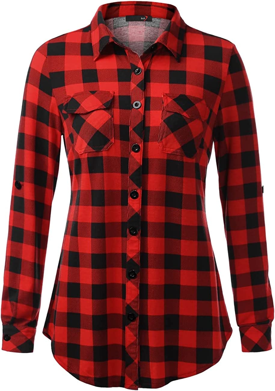 DJT Button-Down Plaid Shirt