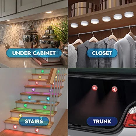 Brilliant Evolution Color Changing Puck Lights (6-Pack)