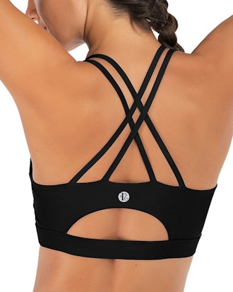 RUNNING GIRL Strappy Keyhole Sports Bra