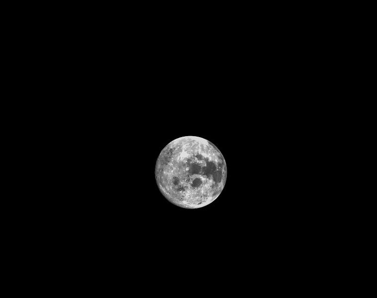 The Moon looks bright, against the blackness of space. The Artemis I Orion capsule took this image o...