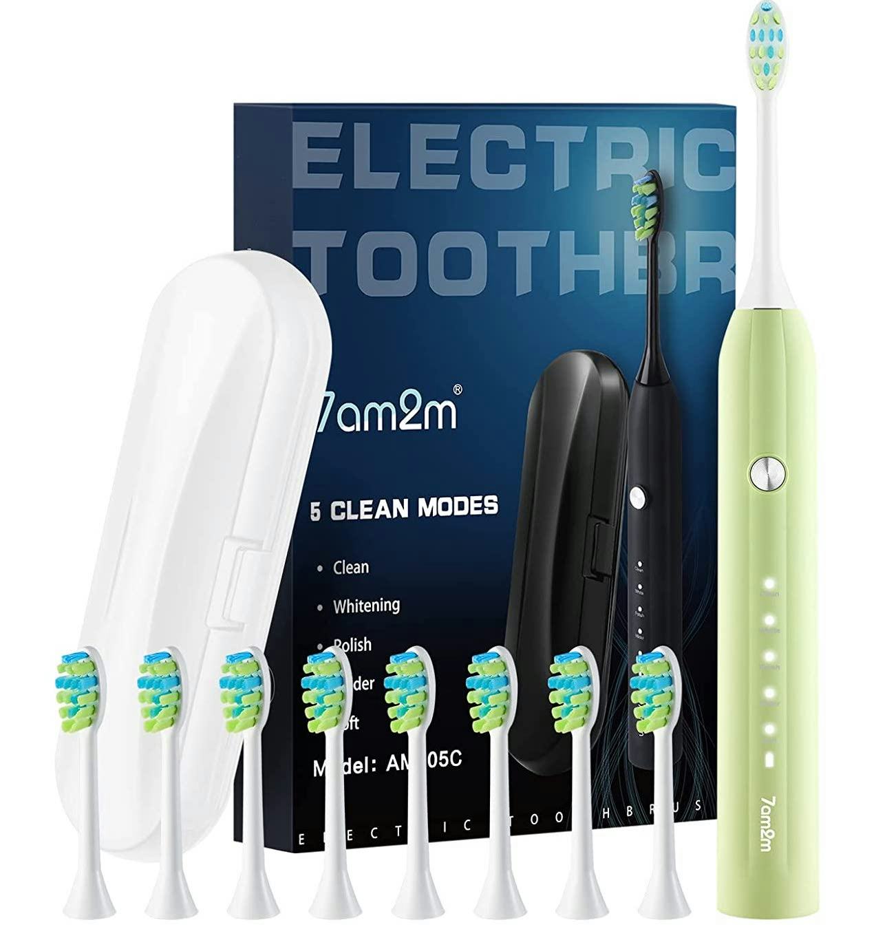 This Quip alternative is available in 12 different colors and includes eight brush head refills.