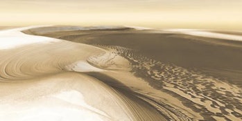 dune-like formations on mars