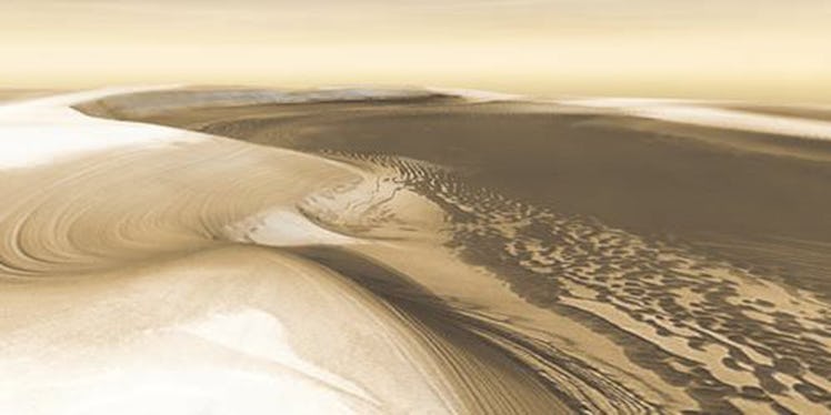 dune-like formations on mars