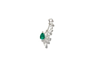 Emerald Serti sur Vide Earring