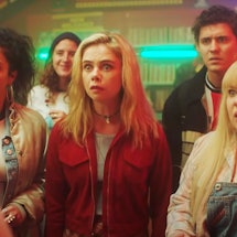 'Derry Girls' lead cast in TV still from Season 3