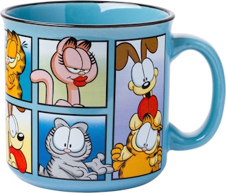 Garfield Grid Characters Ceramic Camper Coffee Mug