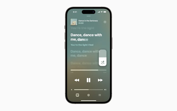 Apple Music Sing on an iPhone