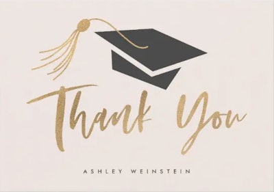 Personalized Graduation Thank You
