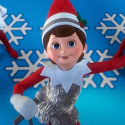 still from elf on the shelf snowflake shuffle video, is it too late to start elf on the shelf